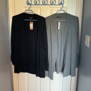LOT OF 2 LARGE DENVER HAYES OPEN CARDIGANS